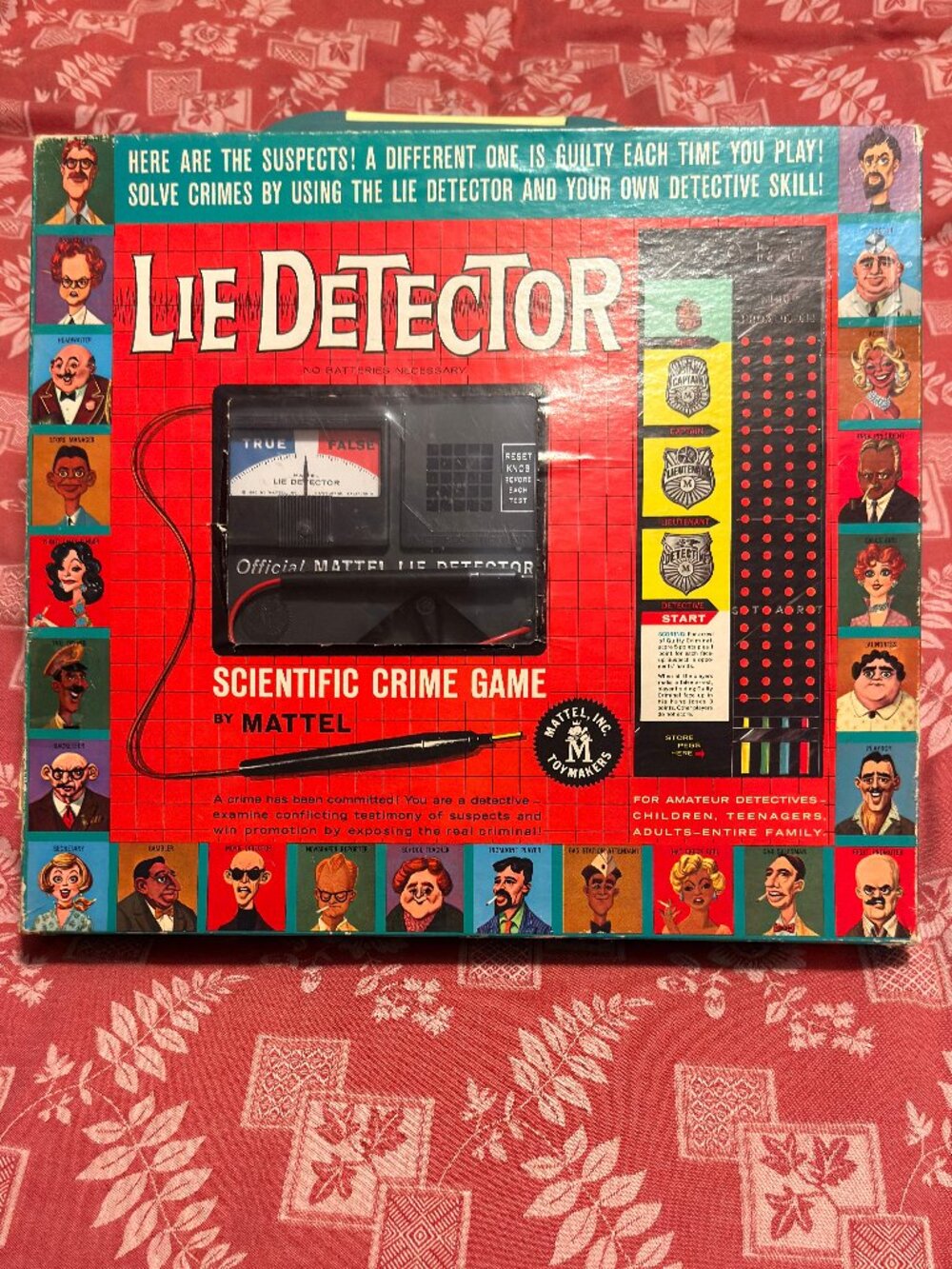 1960 Mattel Lie Detector Board Game